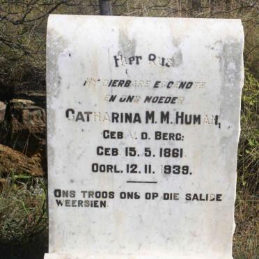 HUMAN Catharina M.M. nee v.d. BERG 1861-1939