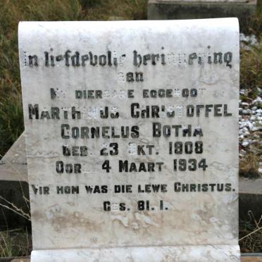BOTHA Marthinus Christoffel Cornelus 1908-1934