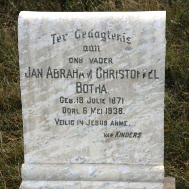 BOTHA Jan Abraham Christoffel 1871-1938