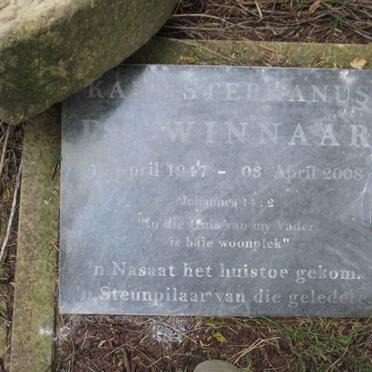 WINNAAR Karl Stephanus, de 1947-2008