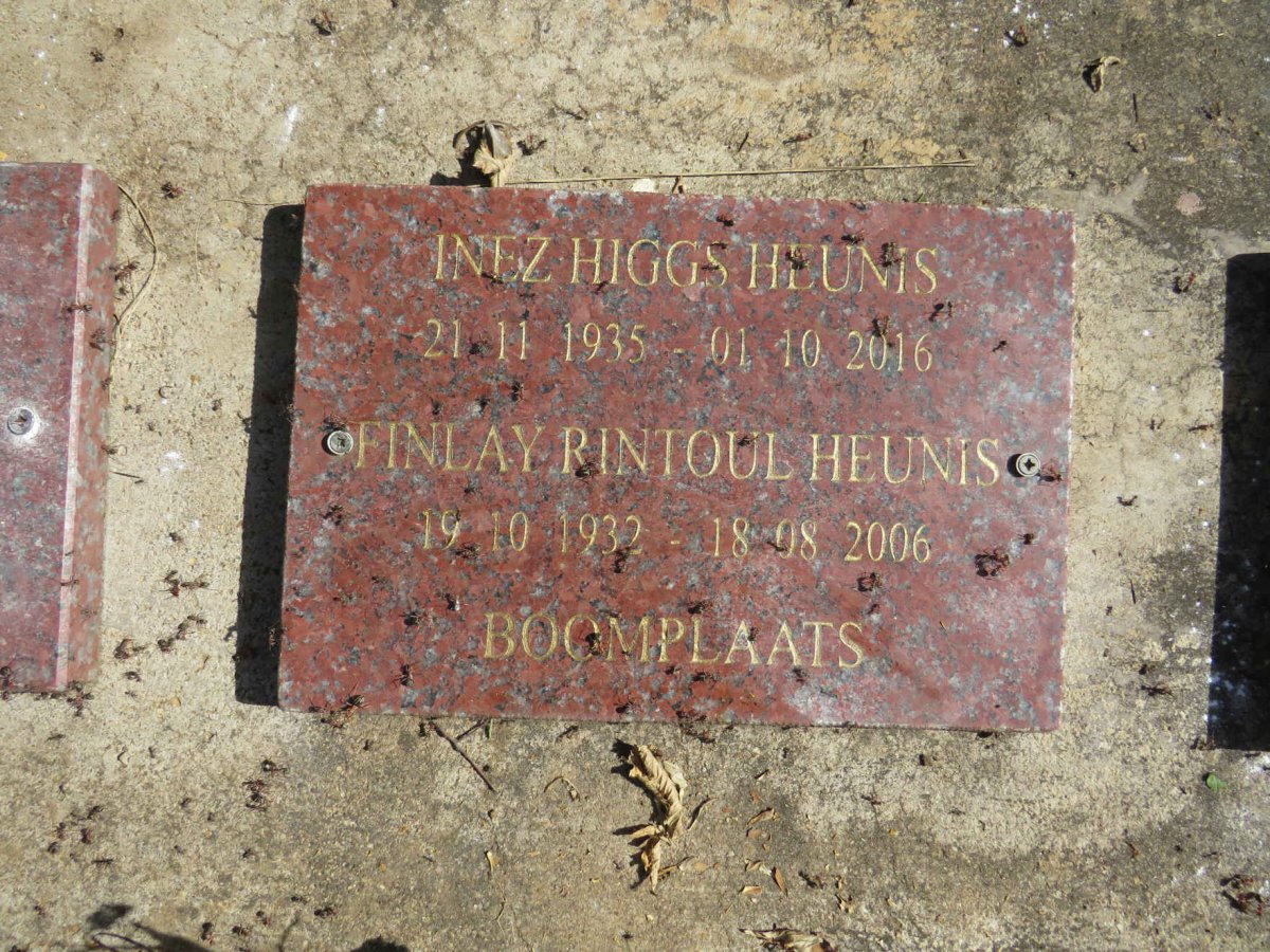 HEUNIS Finlay Rintoul 1932-2006 &amp; Inez Higgs 1935-2016