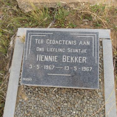 BEKKER Hennie 1967-1967