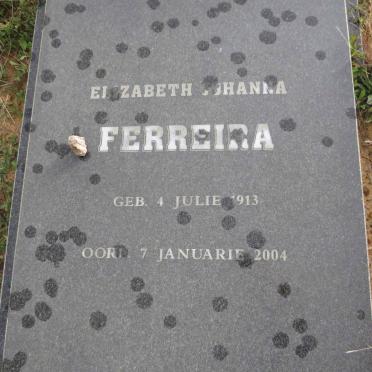 FERREIRA Elizabeth Johanna 1913-2004