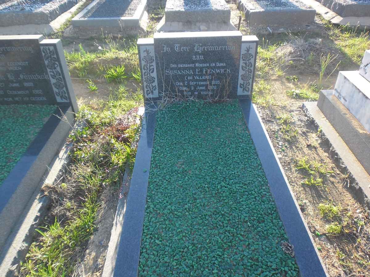 FENWICK Susanna E. nee DE VILLIERS 1895-1970