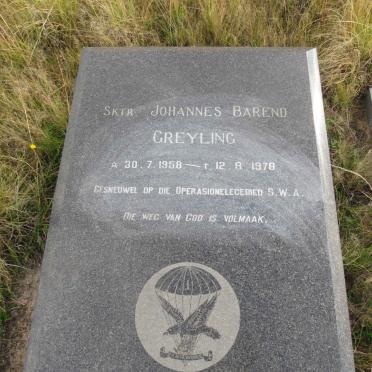 GREYLING Johannes Barend 1958-1978