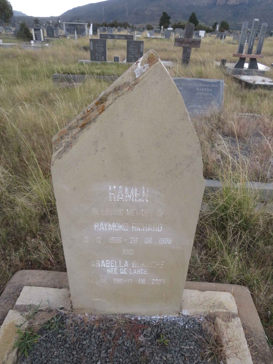 HAMER Raymond Richard 1906-1999 & Arabella Blanche DE LANGE 1910-2007