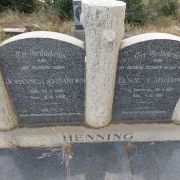 HENNING Johannes Gerhardus 1880-1965 & Elsje Catharina SWANEPOEL 1886-1958 