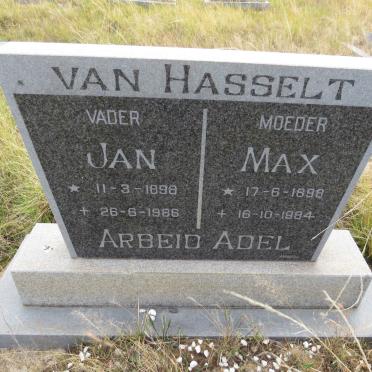 HASSELT Jan, van 1898-1986 & Max 1898-1984