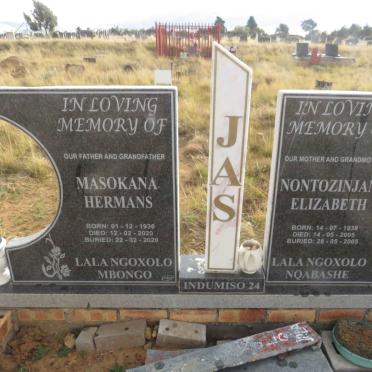 JAS Masokana Hermans 1936-2020 & Nontozinjani Elizabeth 1938-2005