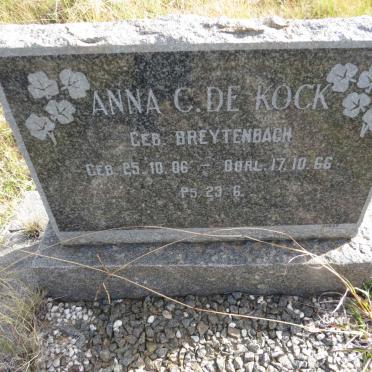 KOCK Anna C., de nee BREYTENBACH 1906-1966