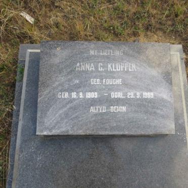 KLOPPER Anna C. nee FOUCHE 1909-1969
