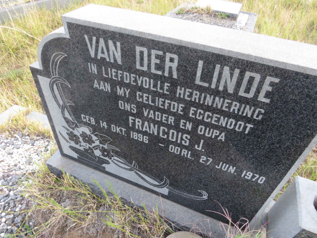 LINDE Francois J., van der 1896-1970