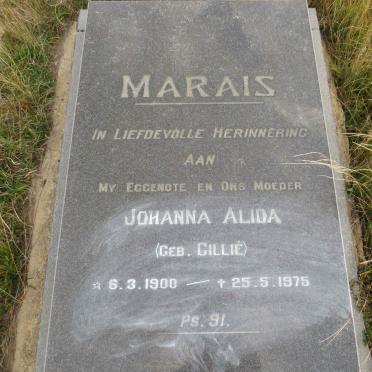MARAIS Johanna Alida nee CILLIE 1900-1975