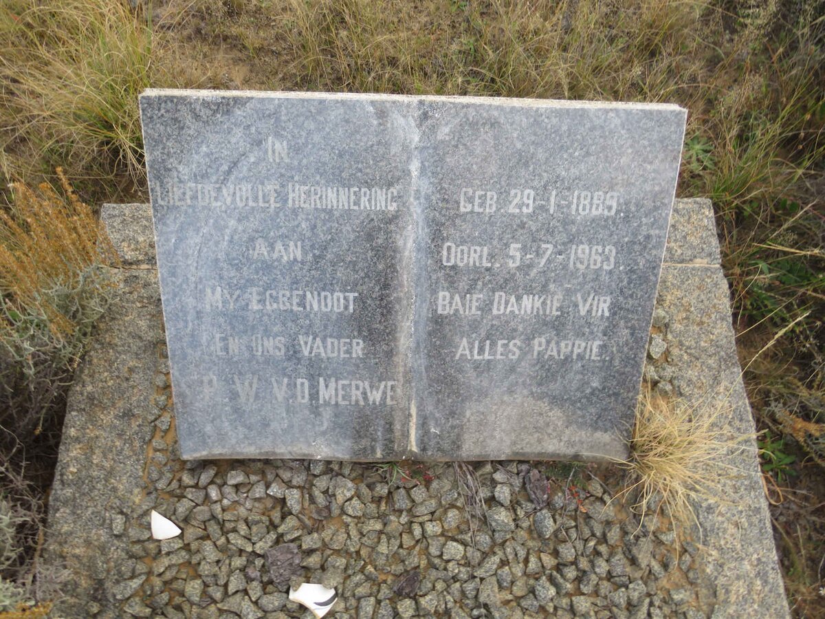MERWE P.W., van der 1889-1963