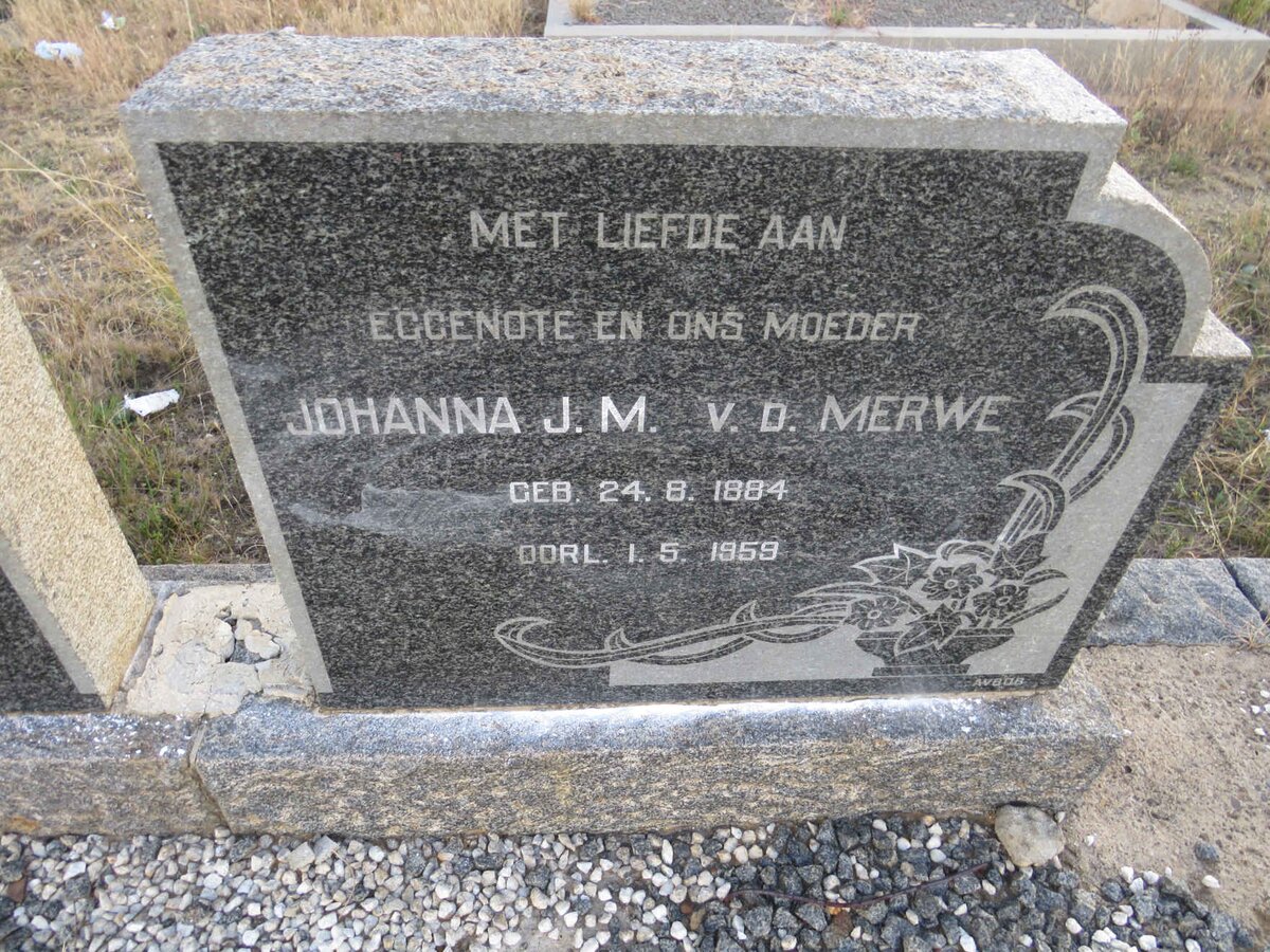 MERWE Johanna J.M., v.d.1884-1959