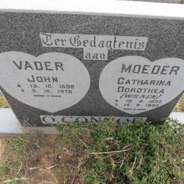 O'CONNOR John 1898-1976 & Catharina Dorothea WILKEN 1903-1980