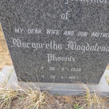 PHOENIX Margaretha Magdalena 1928-1987