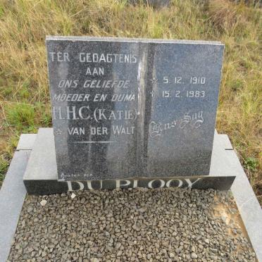 PLOOY H.H.C., du nee VAN DER WALT 1910-1983 
