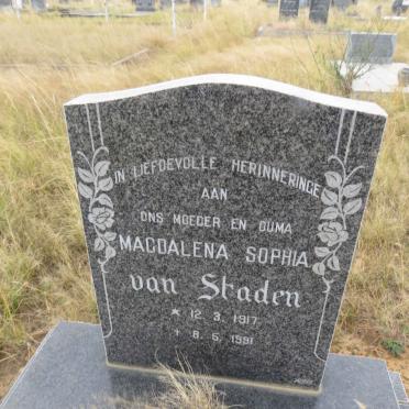 STADEN Magdalena Sophia, van 1917-1991