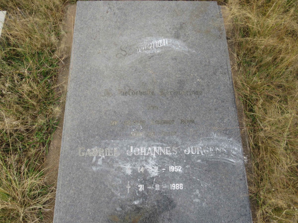 SCHOEMAN Gabriel Johannes Jurgens 1952-1988