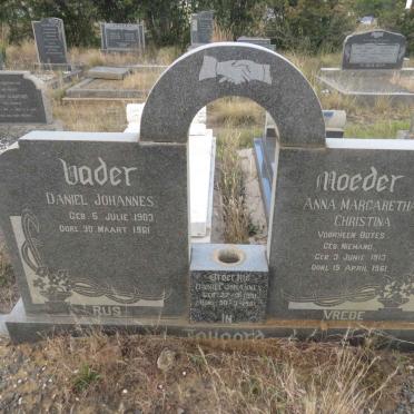 TALJAARD Daniel Johannes 1903-1961 & Anna Margaretha Christina voorheen BOTES nee NIEMAND 1913-1961 :: TALJAARD Daniel Johannes 1951-1961