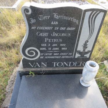 TONDER Gert Jacobus Petrus, van 1922-1969