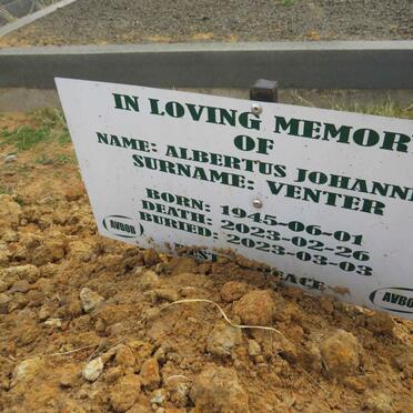 VENTER Albertus Johannes 1945-2023