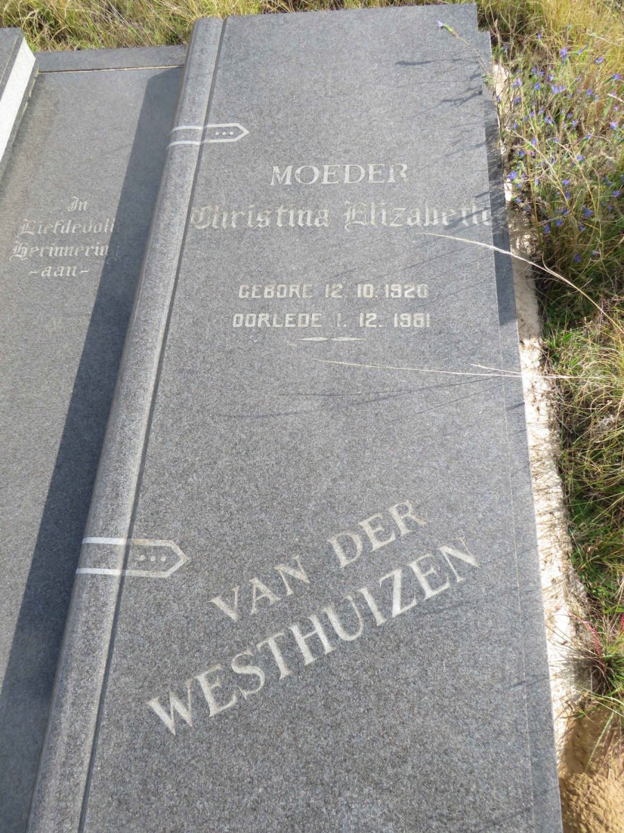 WESTHUIZEN Hendrik Stefanus, van der 1916-1984 & Christina Elizabeth 1920-1981_2