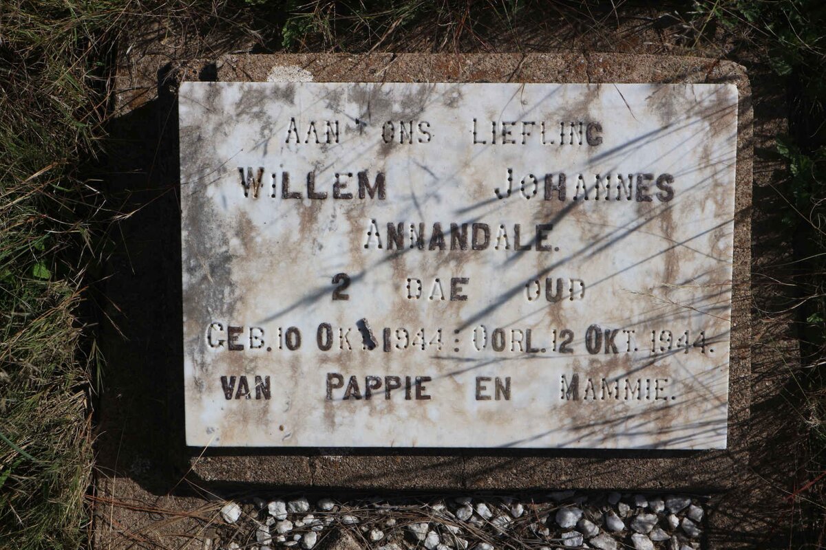 ANNANDALE Willem Johannes 1944-1944