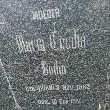BOTHA Hendrik Marthinus 1870-1951 &amp; Maria Cecilia HORN 1882-1951