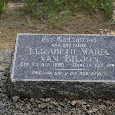 BILJON Elizabeth Maria, van 1890-1944