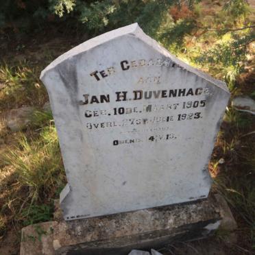 DUVENHAGE Jan H. 1905-1923