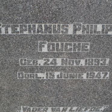 FOUCHE Stephanus Philippus 1893-1947