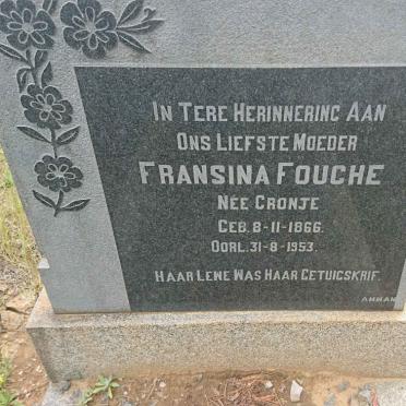 FOUCHE Fransina nee CRONJE 1866-1953