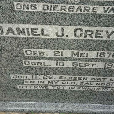 GREYLING Daniel J. 1878-1961