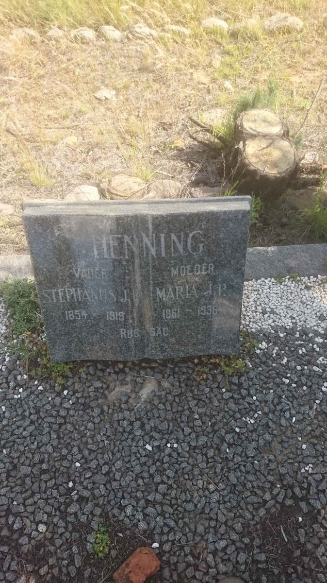 HENNING Stephanus J.P. 1854-1919 &amp; Maria J.P. 1861-1936