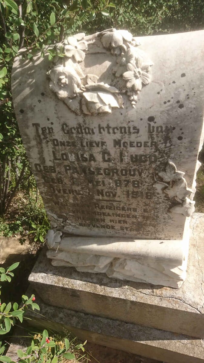 HUGO Louisa C. nee PANSEGROUW 1878-1918