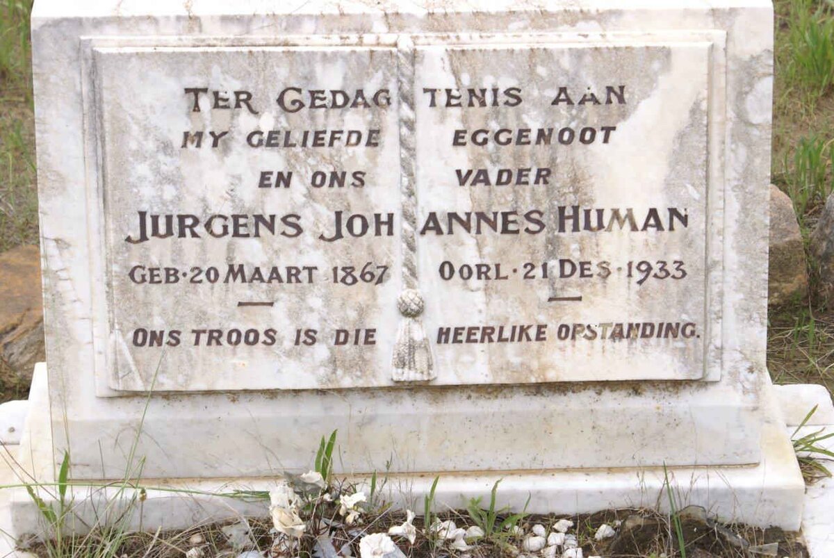 HUMAN Jurgens Johannes 1867-1933