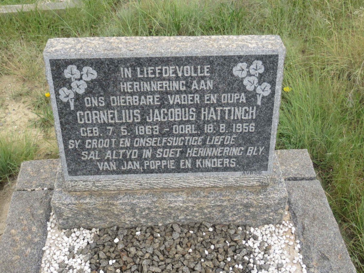 HATTINGH Cornelius Jacobus 1863-1956
