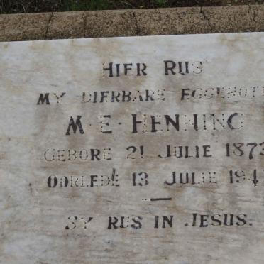 HENNING M.E. 1873-1941