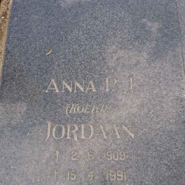JORDAAN Anna P.J. 1909-1991