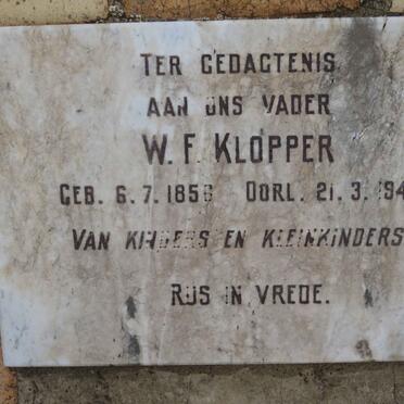 KLOPPER W.F. 1856-1948