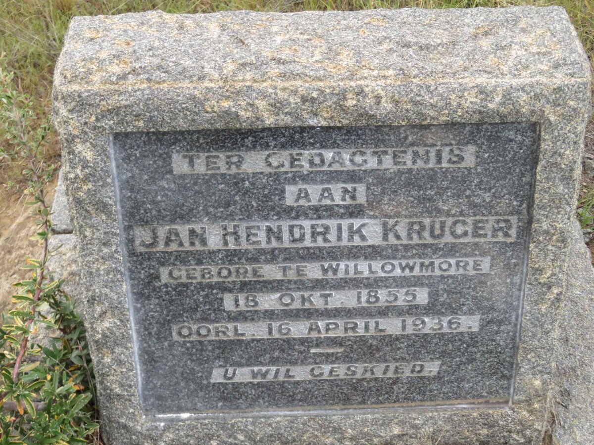 KRUGER Jan Hendrik 1855-1936