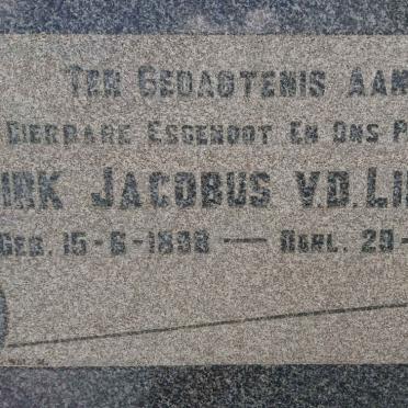 LINDE Dirk Jacobus, v.d. 1898-1951