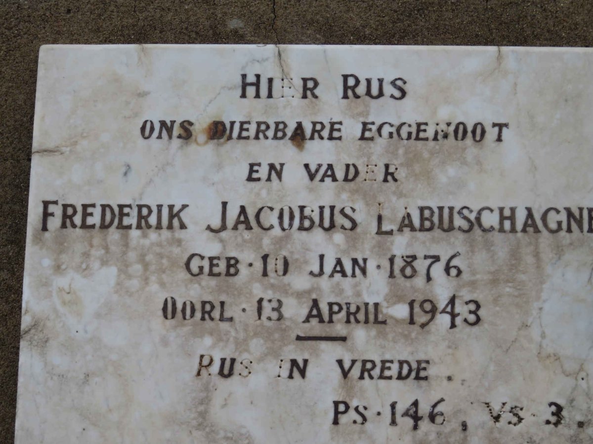 LABUSCHAGNE Frederik Jacobus 1876-1943
