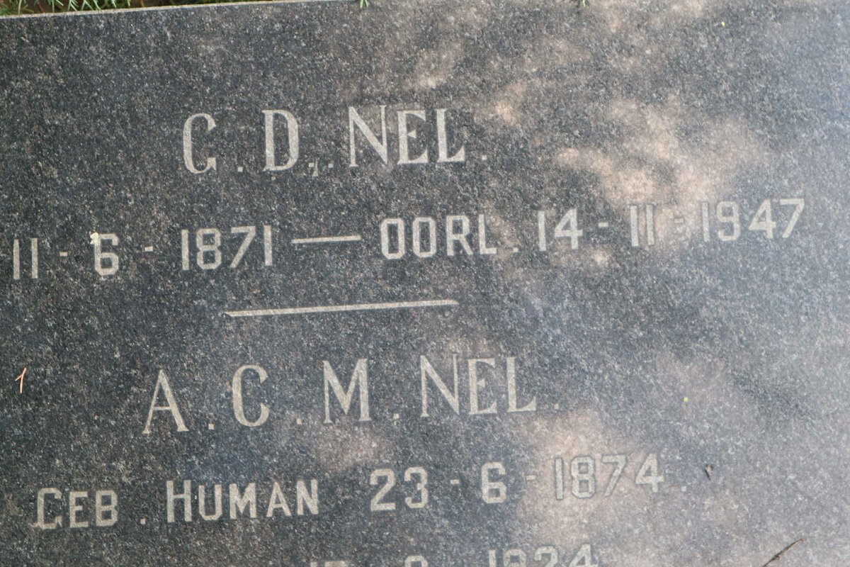 NEL G.D. 1871-1947 &amp; A.C.M. 1874-1924