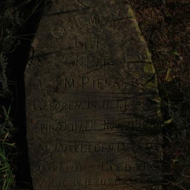 PIENAAR A.Z.M. 1916-1920