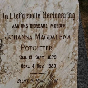 POTGIETER Johanna Magdalena 1873-1950