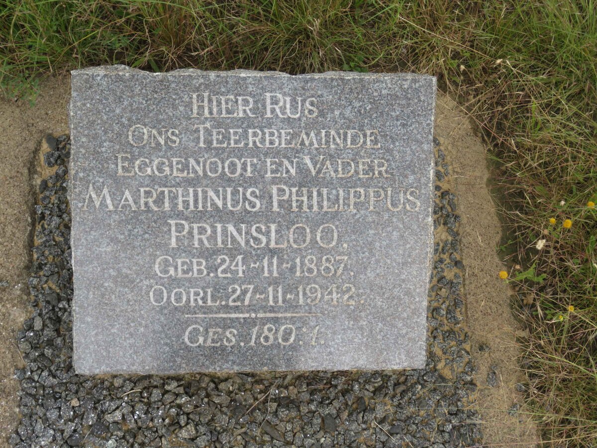 PRINSLOO Marthinus Philippus 1887-1942