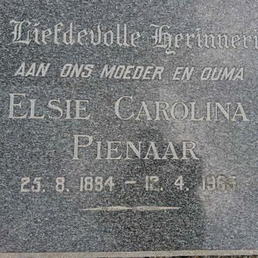 PIENAAR Elsie Carolina 1884-1963